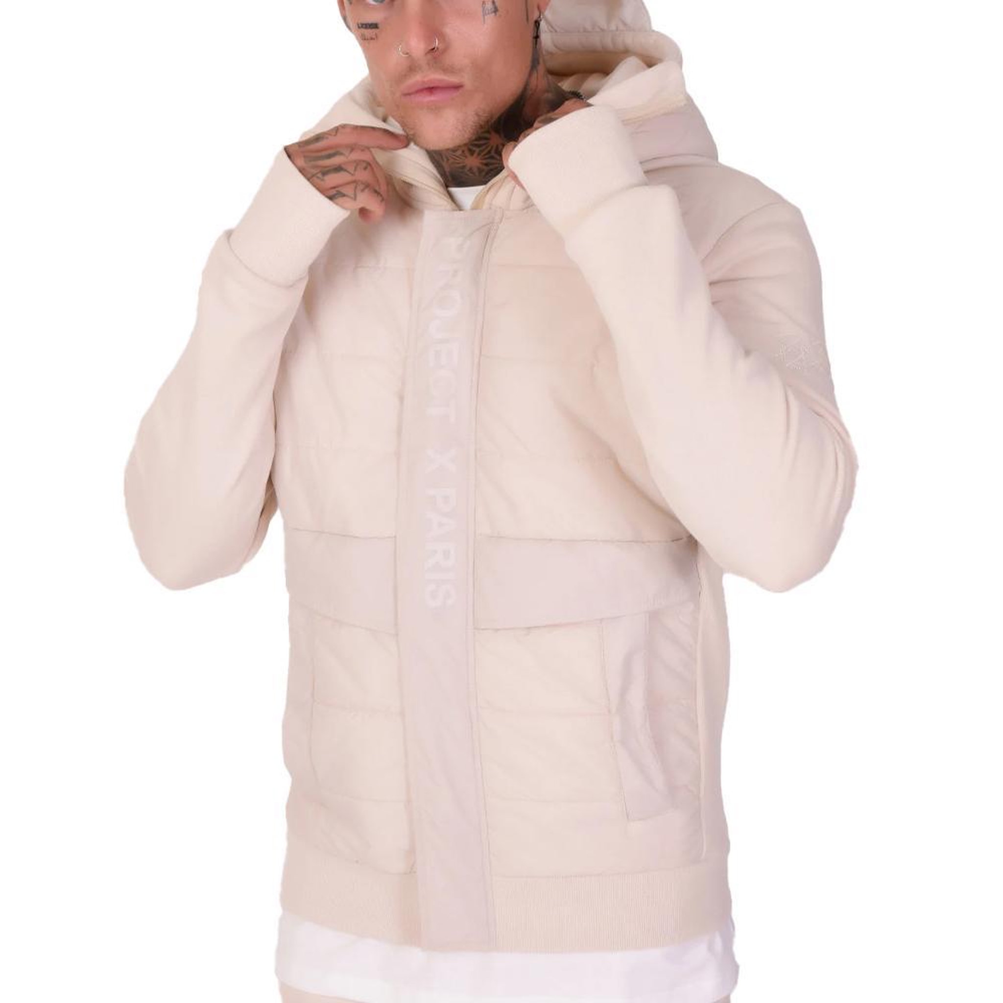 Project X Veste  Homme Project X Paris Bi matiÈre. Coloris disponibles : Beige