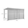 Voir la diapositive 4 : SWEEEK Pergola bioclimatique aluminium et acier 4x3m + 3 persiennes 130cm anthracite Palace