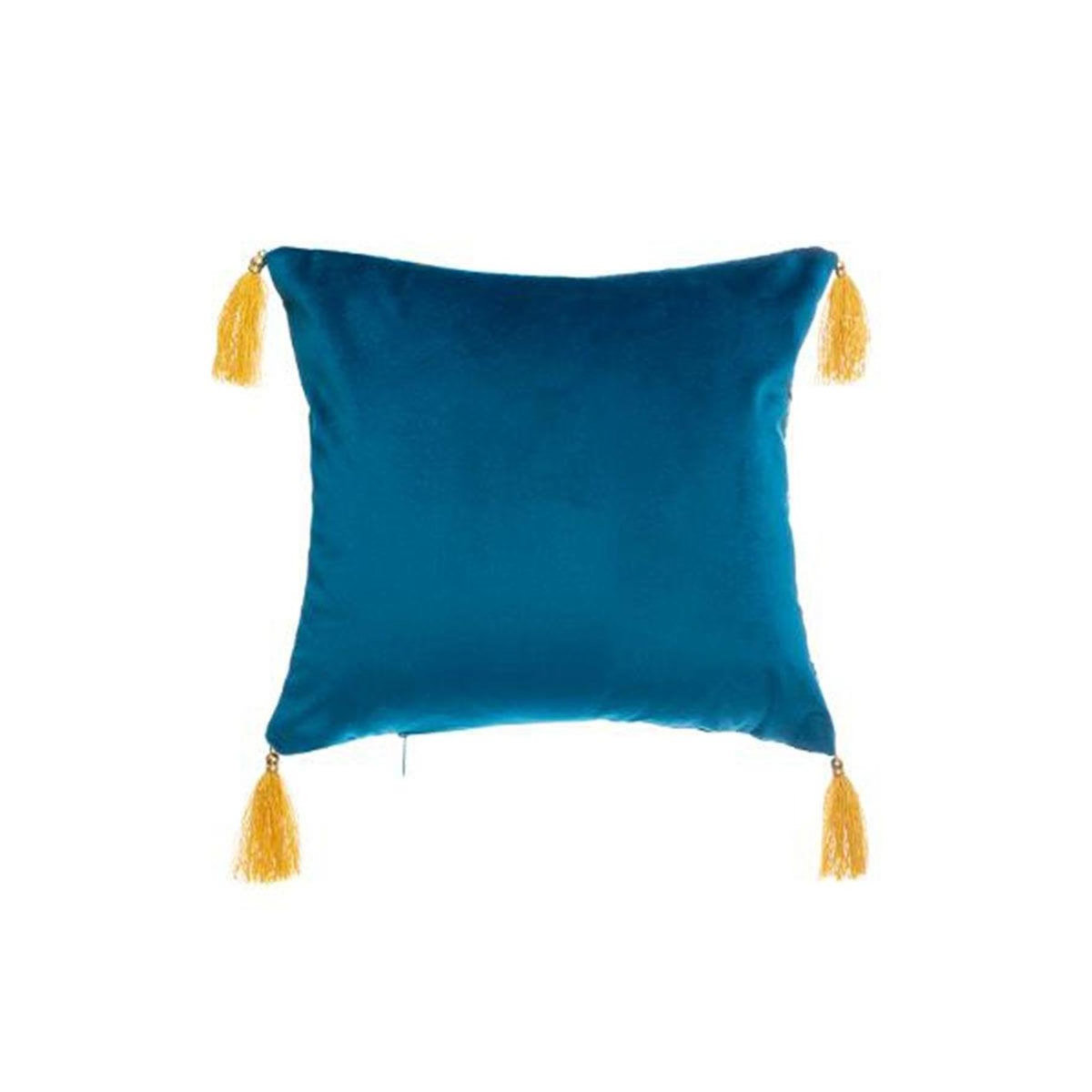 ATMOSPHERA Coussin Déco en Velours  Glitter  40x40cm Bleu