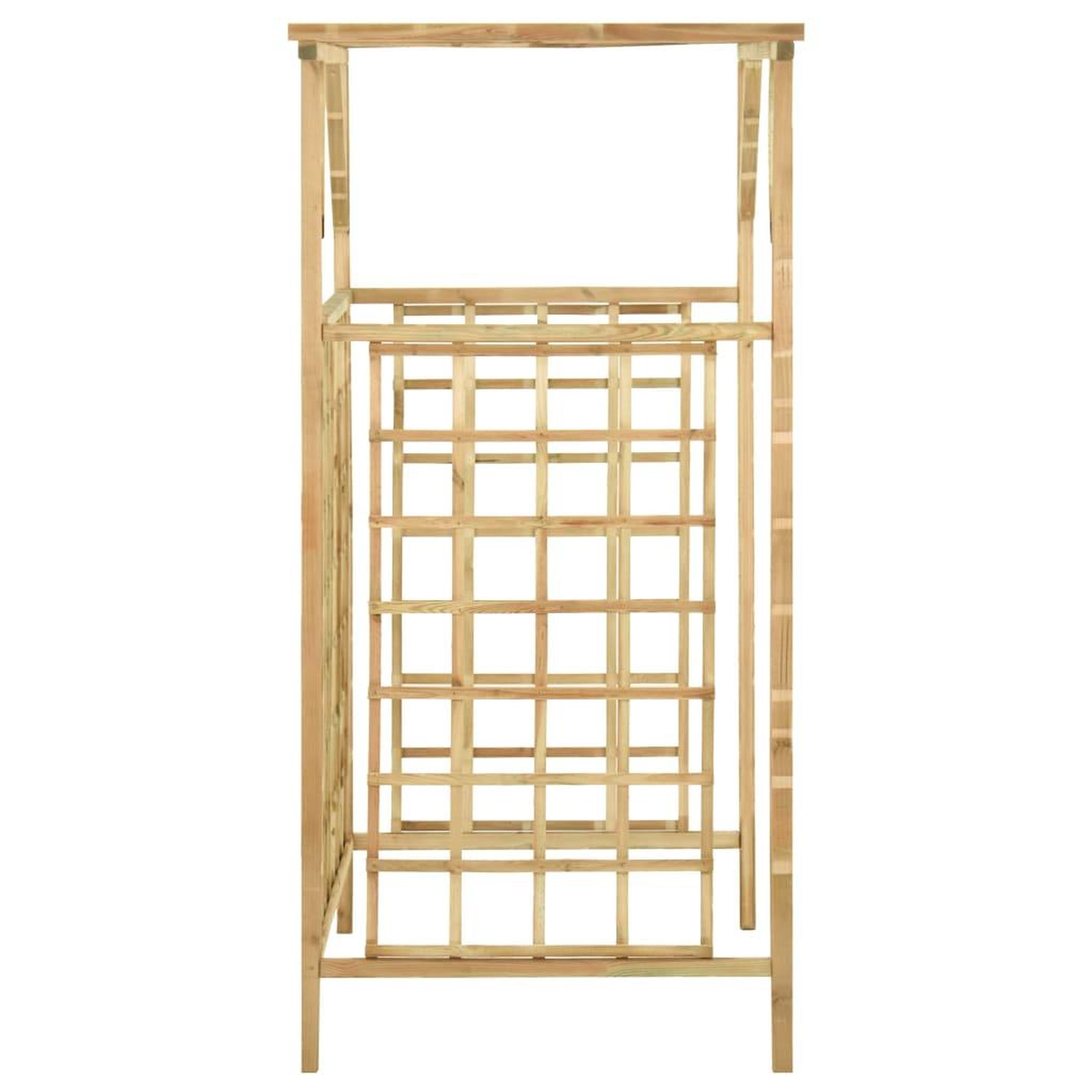 Voir la diapositive 4 : VIDAXL Pergola de jardin pour poubelles doubles Bois de pin impregne