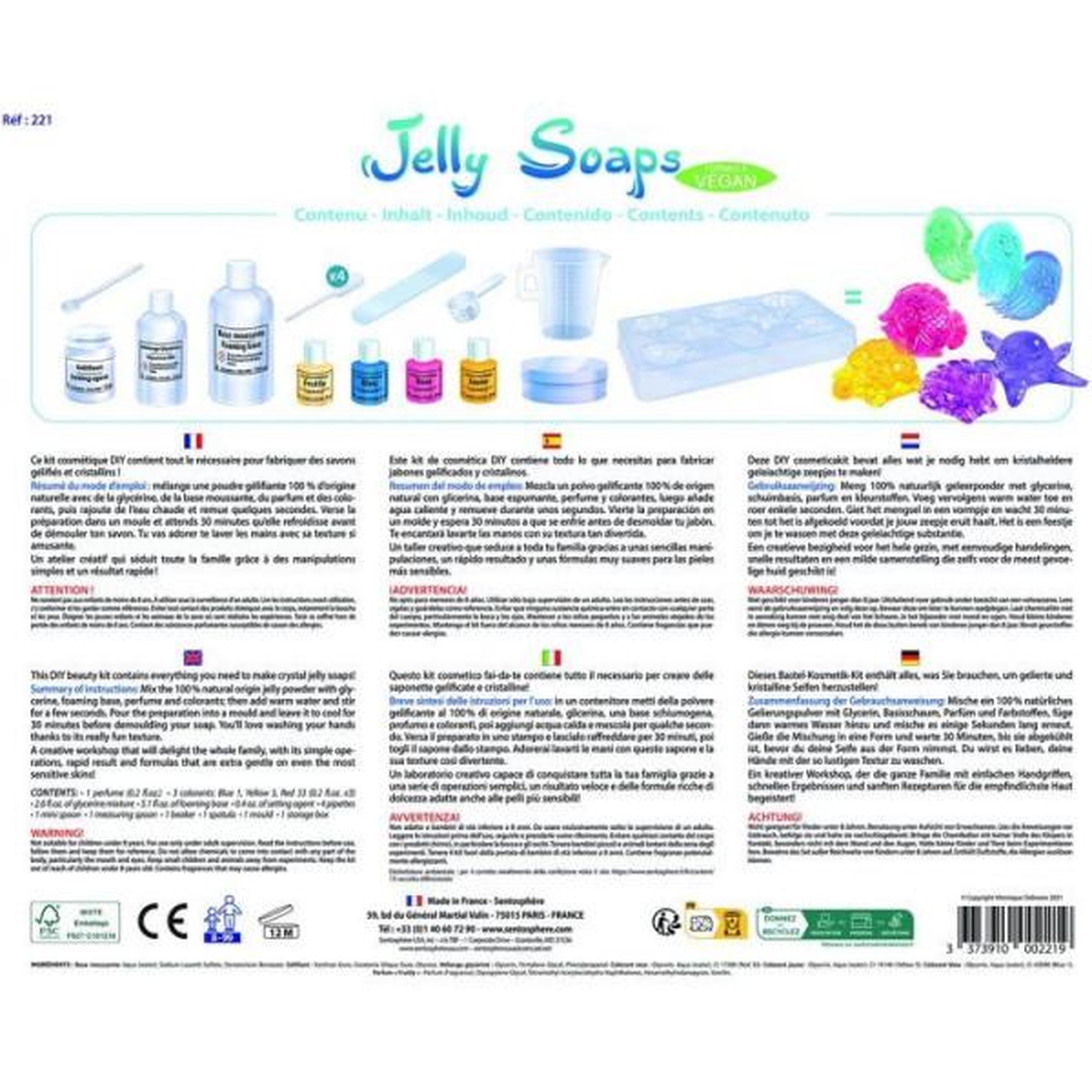 Voir la diapositive 3 : Sentosphere Jelly soaps - sentosphere - crée tes propres savons - tous les éléments sont inclus pour la création - des 8 ans