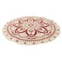 Voir la diapositive 2 : Paris Prix Tapis Rond Imprimé  Mandala  120cm Terracotta