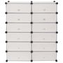 Voir la diapositive 3 : VIDAXL Armoire a chaussures avec 12 compartiments Blanc