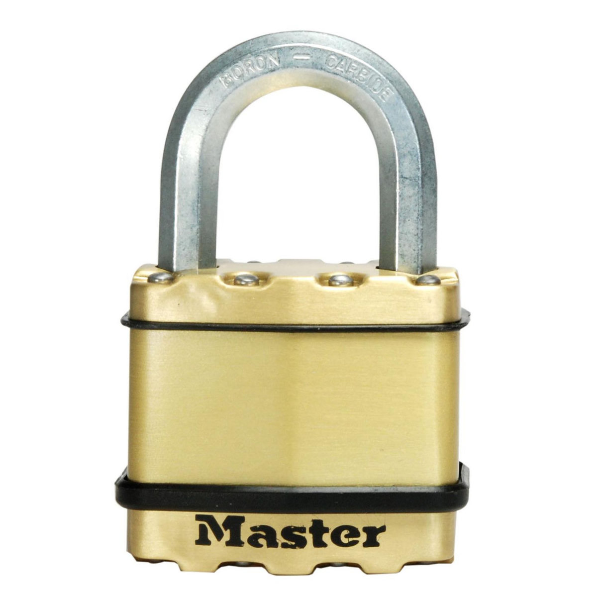 Master lock Cadenas Très Haute Sécurité [A Clé] [Acier Laminé + Finition Laiton] [Extérieur] M5BEURD