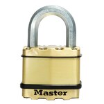 Master lock Cadenas Très Haute Sécurité [A Clé] [Acier Laminé + Finition Laiton] [Extérieur] M5BEURD