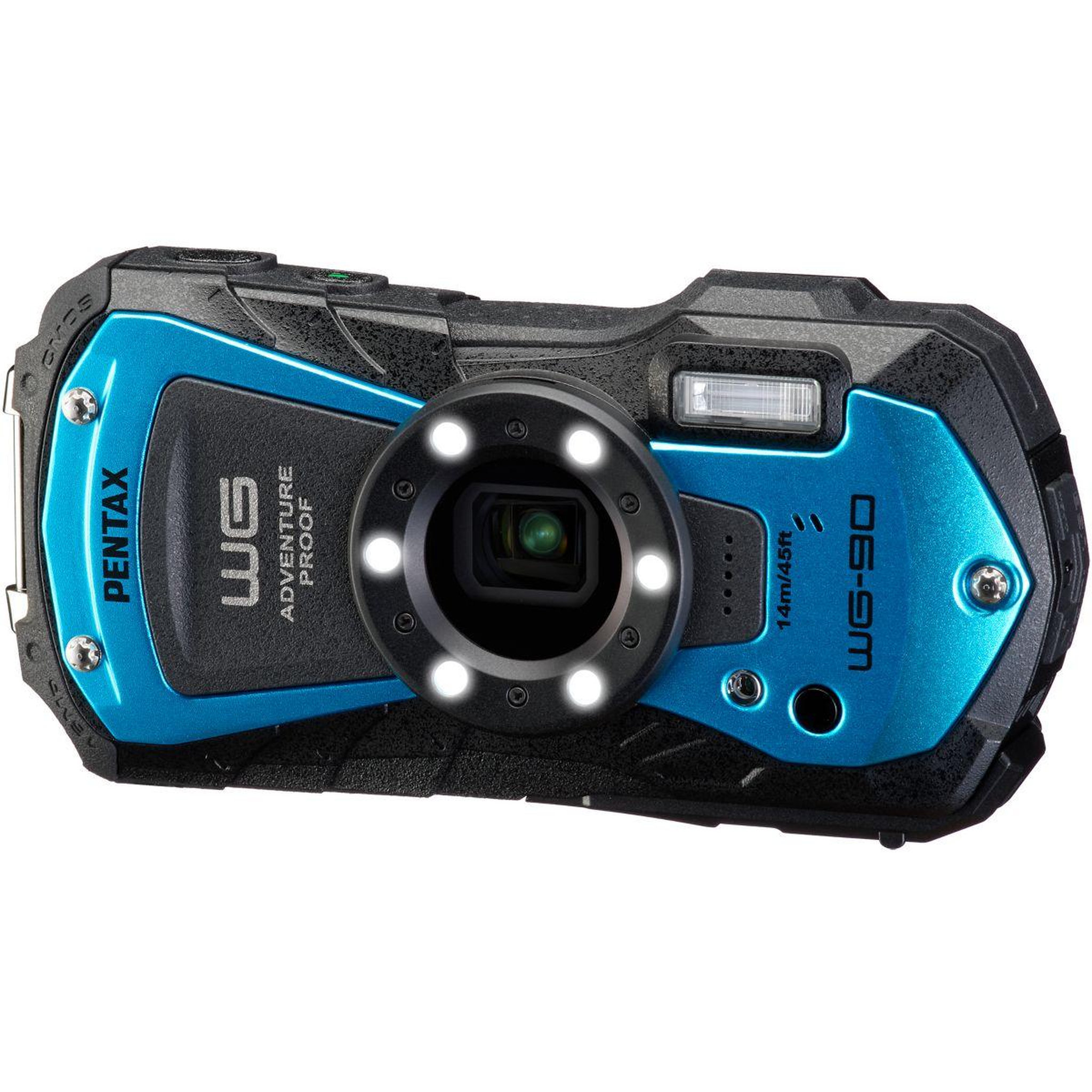 Voir la diapositive 3 : PENTAX Appareil photo Compact WG-90 Bleu