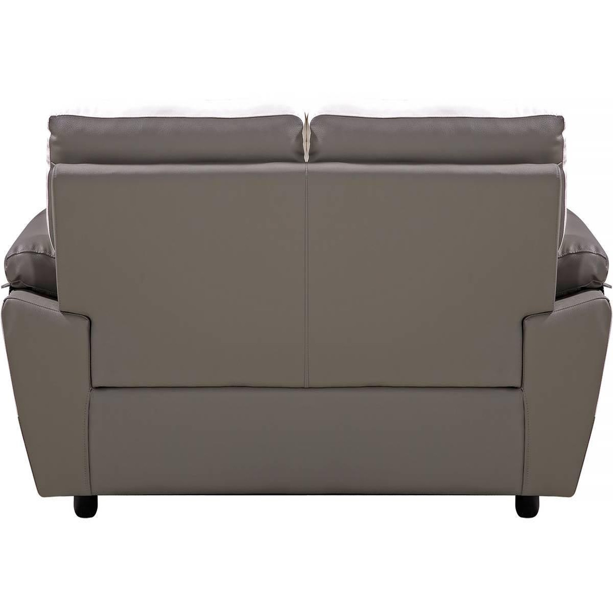 Voir la diapositive 4 : Habitat et Jardin Canapé fixe en cuir reconstitué et pvc   dallas  - 169 x 88 x 90 cm - 2 places - gris/blanc