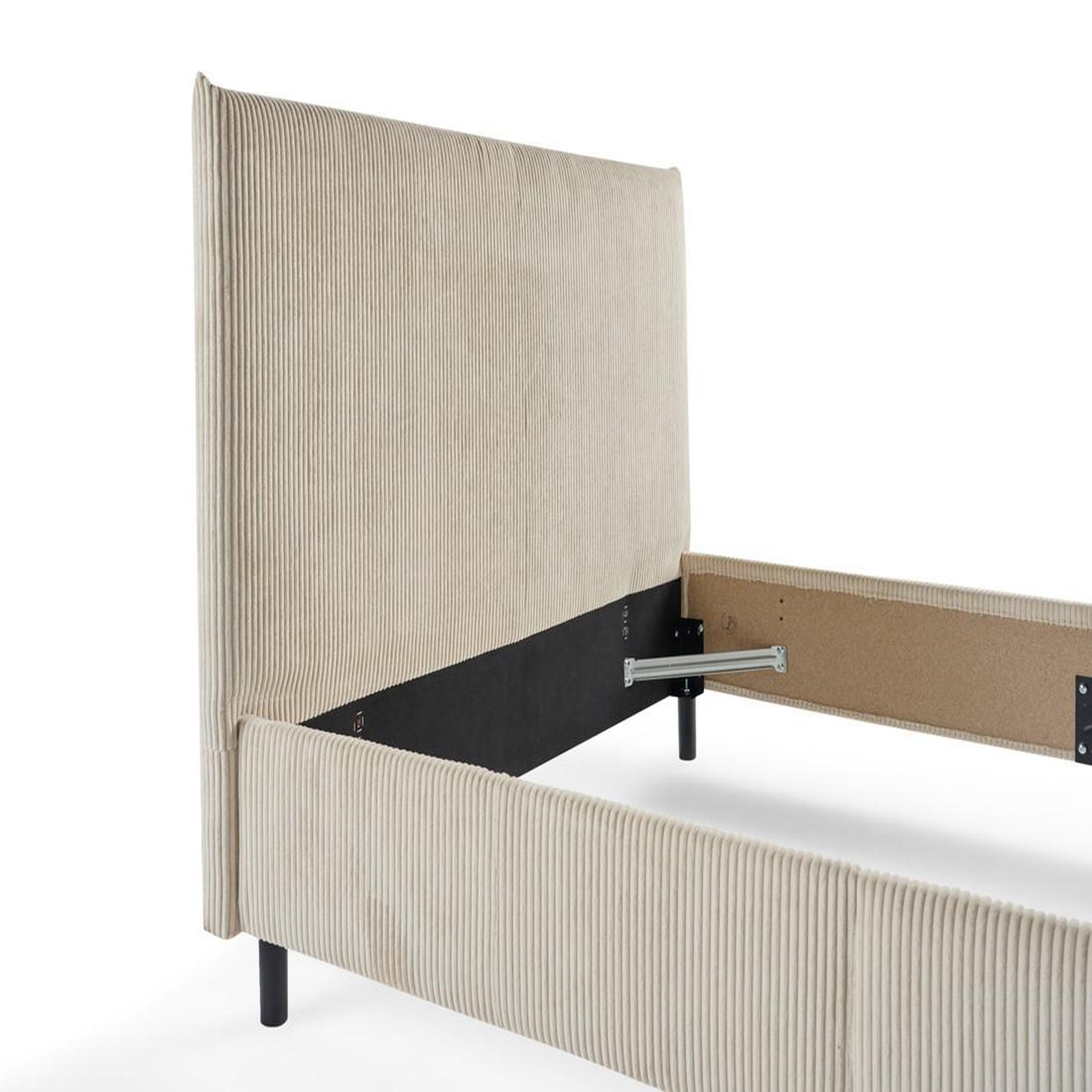 Voir la diapositive 3 : BEST MOBILIER Botticelli - cadre de lit - 160x200 - en velours côtelé