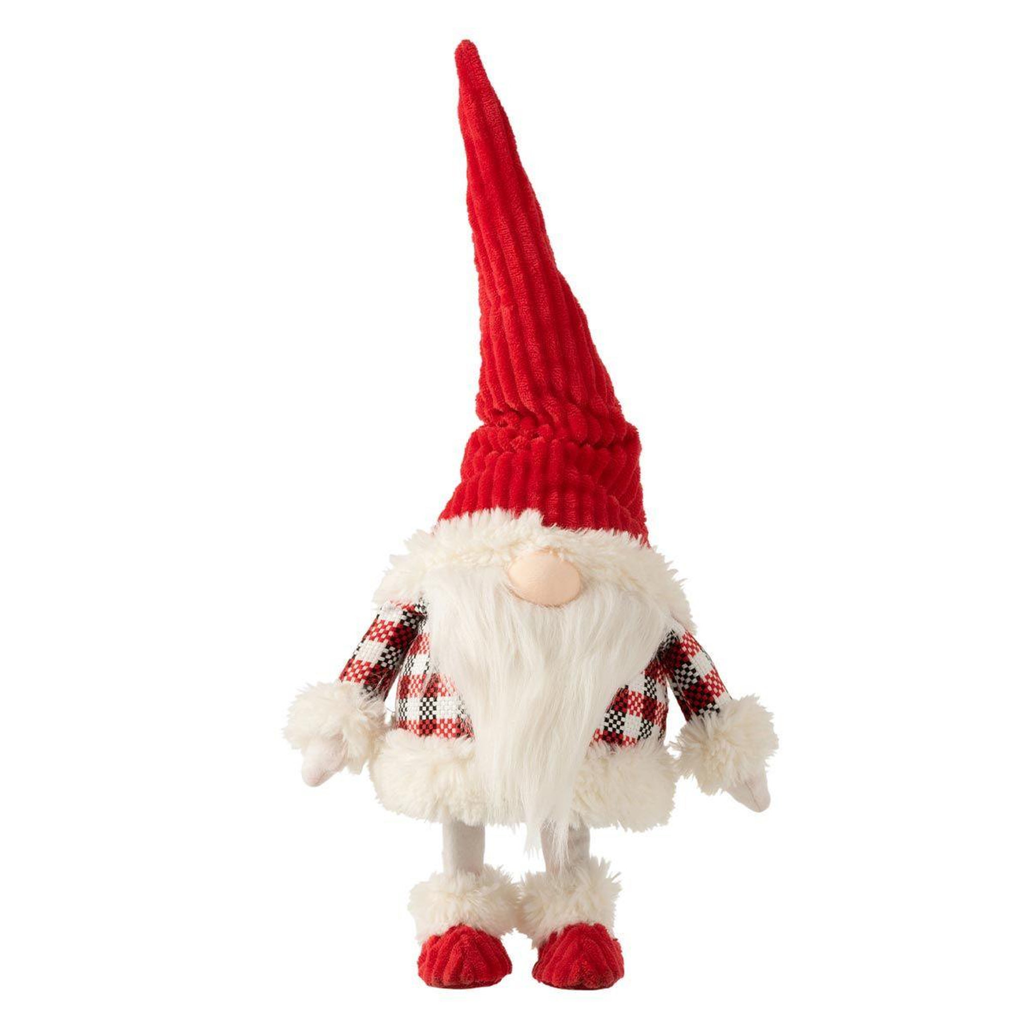 J-LINE Statuette déco  père noël qui bouge  48cm rouge
