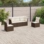 Voir la diapositive 1 : VIDAXL Salon de jardin avec coussins 5 pcs marron resine tressee