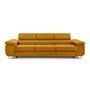 Voir la diapositive 5 : BEST MOBILIER Pablo - canapé 3 places - convertible avec têtières réglables - en velours