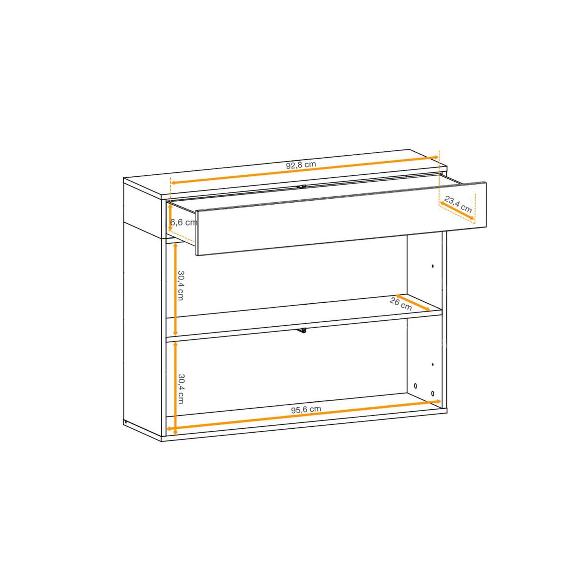 Voir la diapositive 4 : Paris Prix Buffet 2 portes & 1 tiroir  easy  100cm naturel