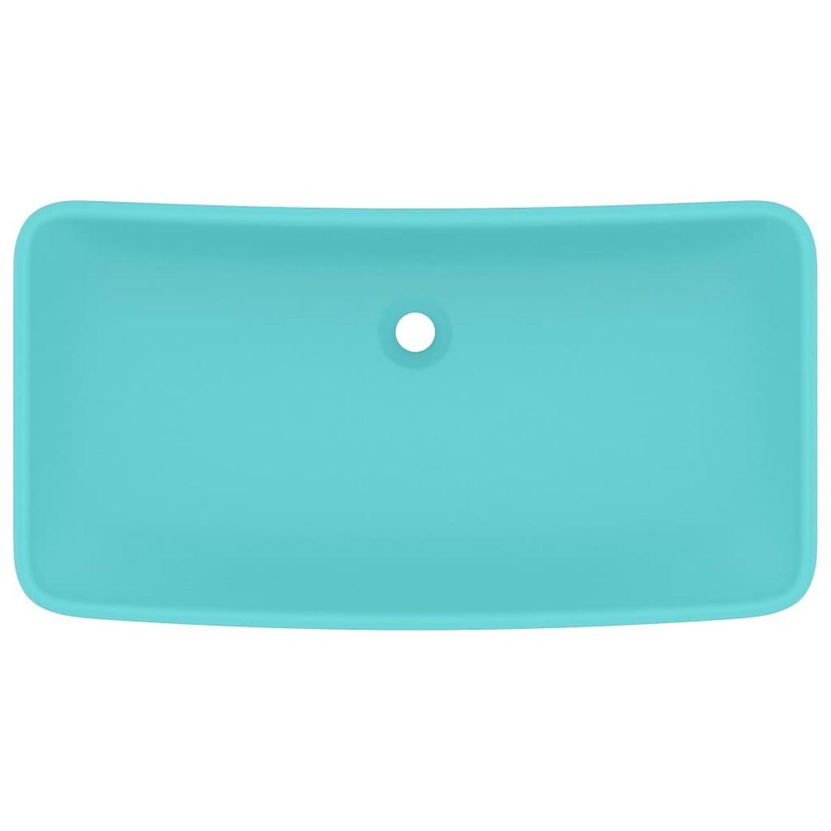 VIDAXL Lavabo de luxe rectangulaire Vert clair mat 71x38 cm Ceramique