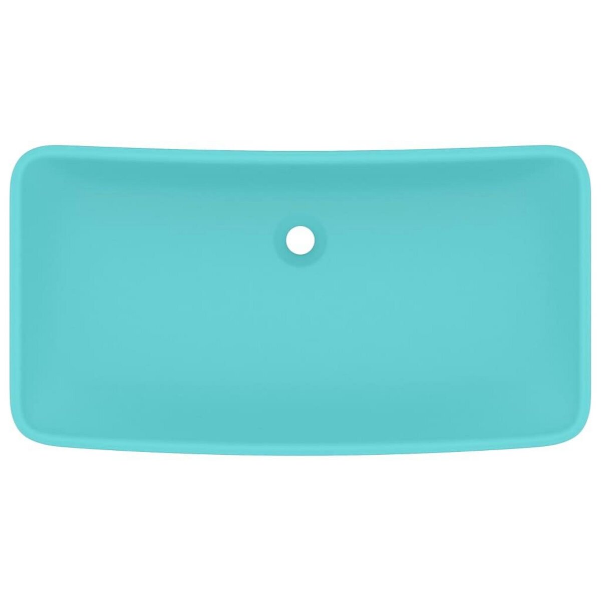 VIDAXL Lavabo de luxe rectangulaire Vert clair mat 71x38 cm Ceramique