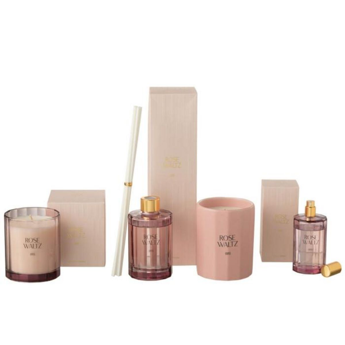 Paris Prix Bougie Parfumée Design  Elie  10cm Rose Waltz