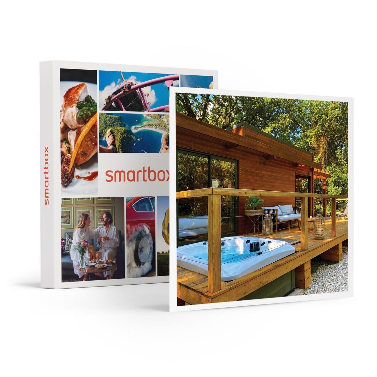 Smartbox Séjour de 2 jours en lodge avec bain bouillonnant, VTT et dégustation près de Nîmes - Coffret Cadeau Séjour