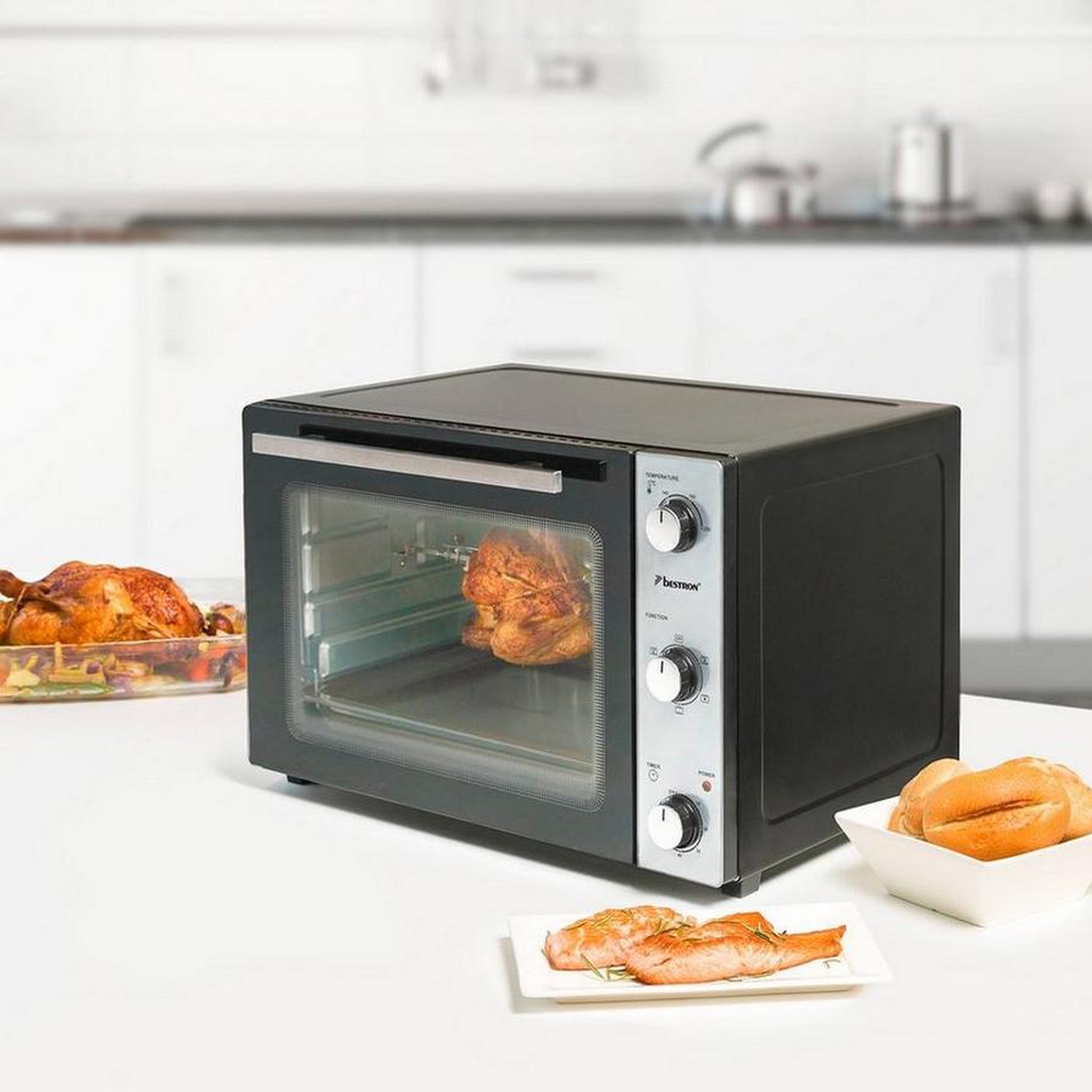 Voir la diapositive 5 : Bestron Four grill 55l 2000w noir/inox - aov55