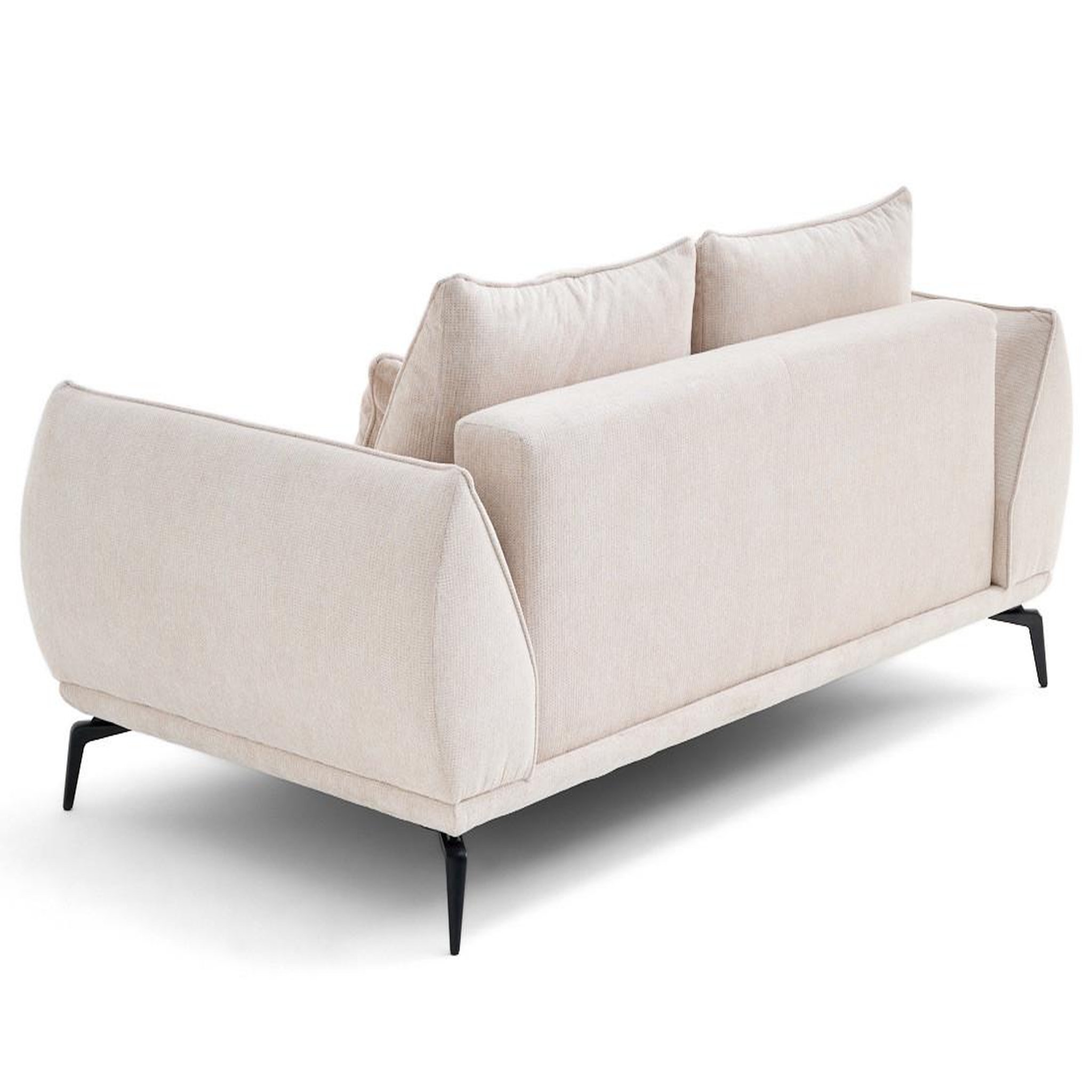 Voir la diapositive 5 : LISA DESIGN Arica - canapé droit 2 places en tissu texturé