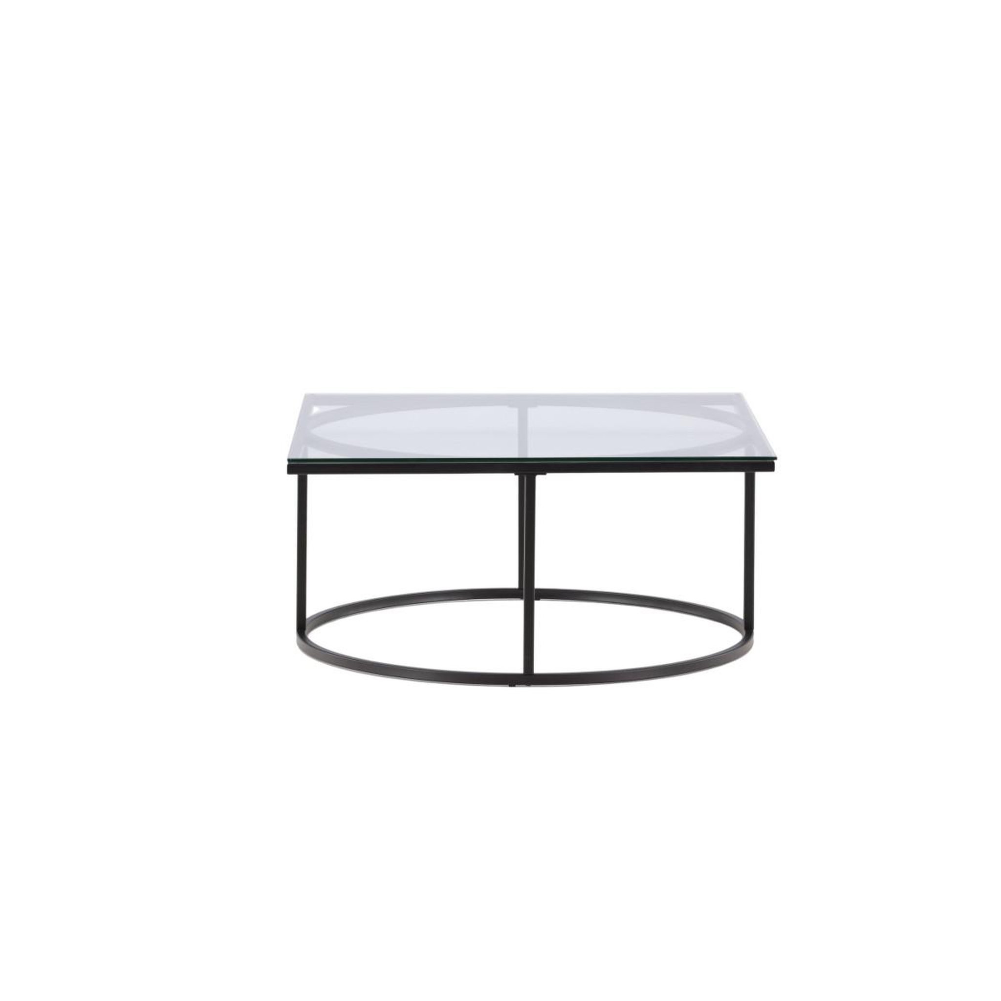 Voir la diapositive 3 : Paris Prix Table basse design en verre  skanor  90cm noir