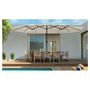 Voir la diapositive 2 : Inkazen Parasol double toile 450 x260cm créme