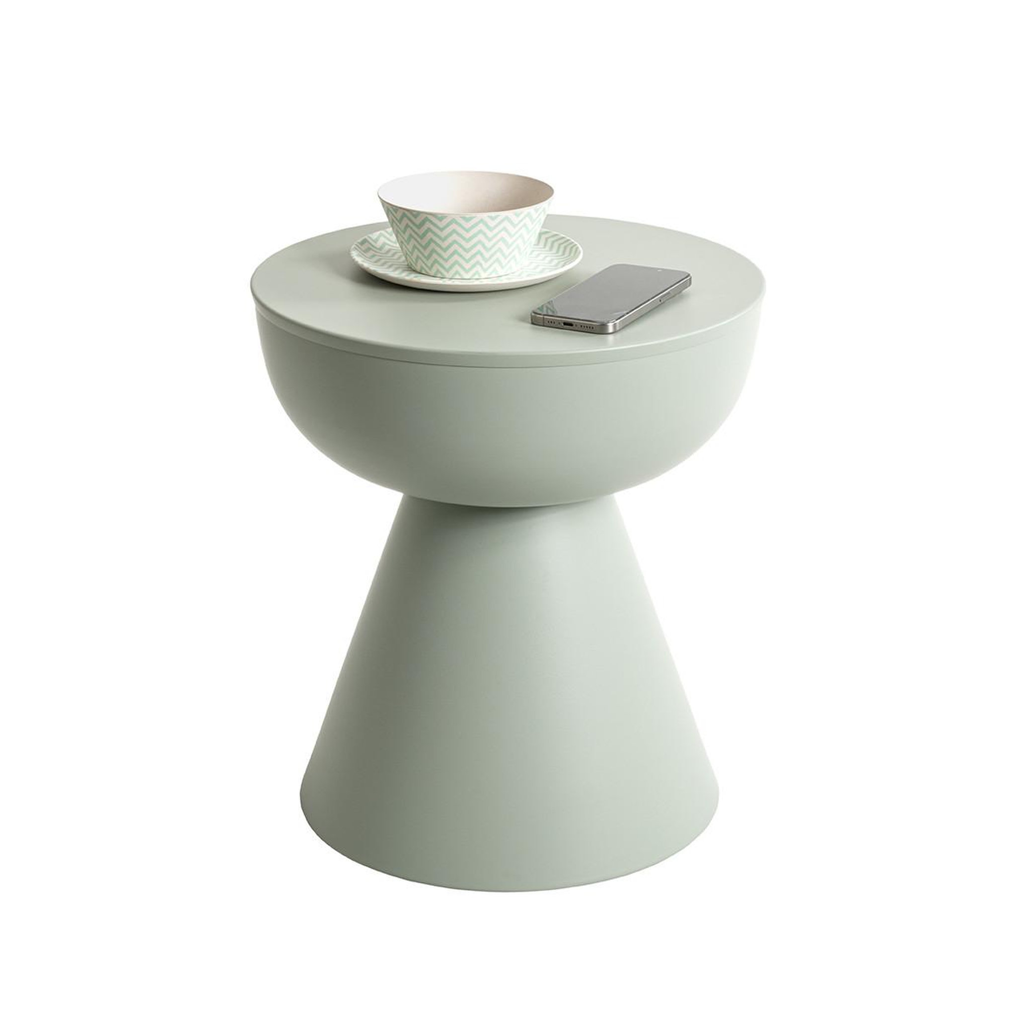 Voir la diapositive 2 : Paris Prix Table d'Appoint en Métal  Merlin  45cm Vert Sauge
