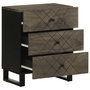 Voir la diapositive 2 : VIDAXL Table de chevet noir 50x33x62 cm bois de manguier solide