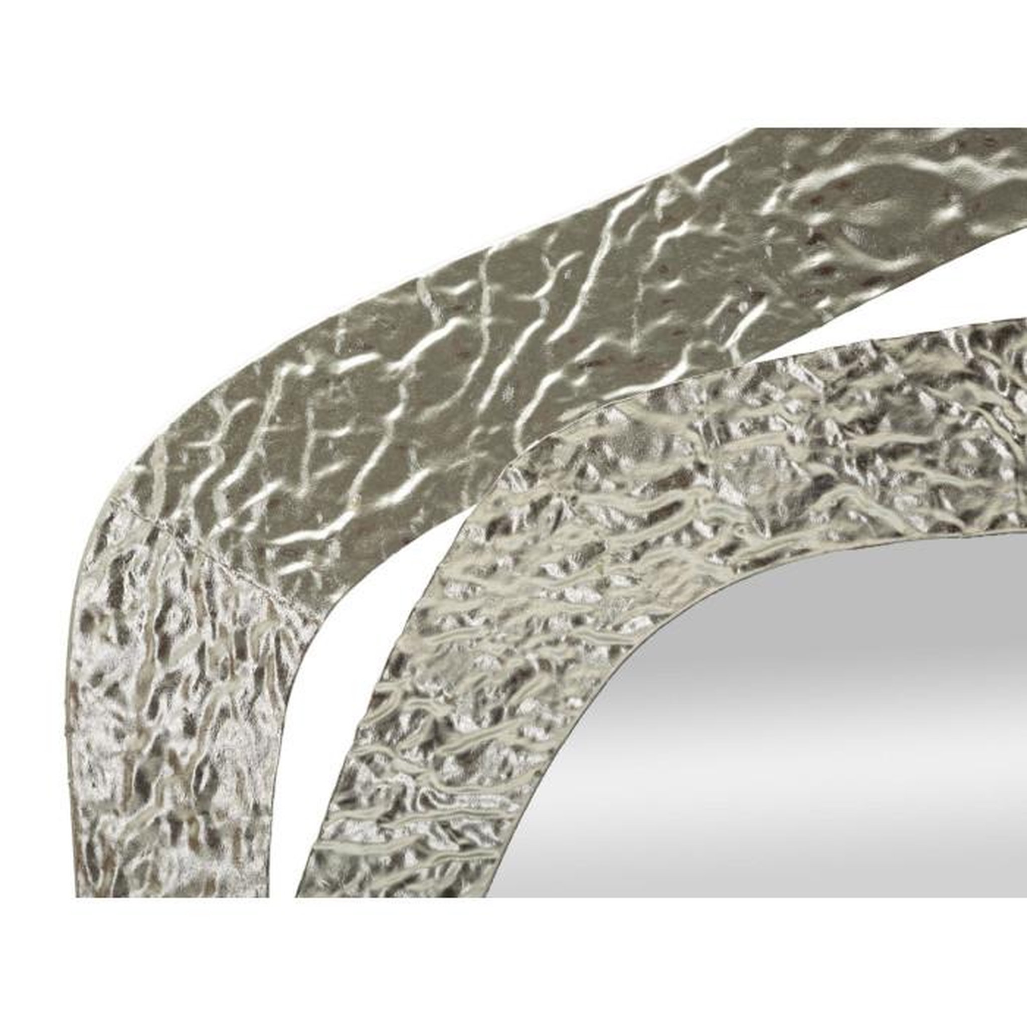 Voir la diapositive 2 : Paris Prix Miroir Mural Design  Aury  75cm Argent
