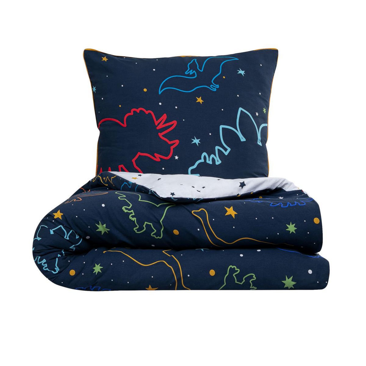 FUTURE HOME Parure de lit enfant dinosaure réversible 140x200cm