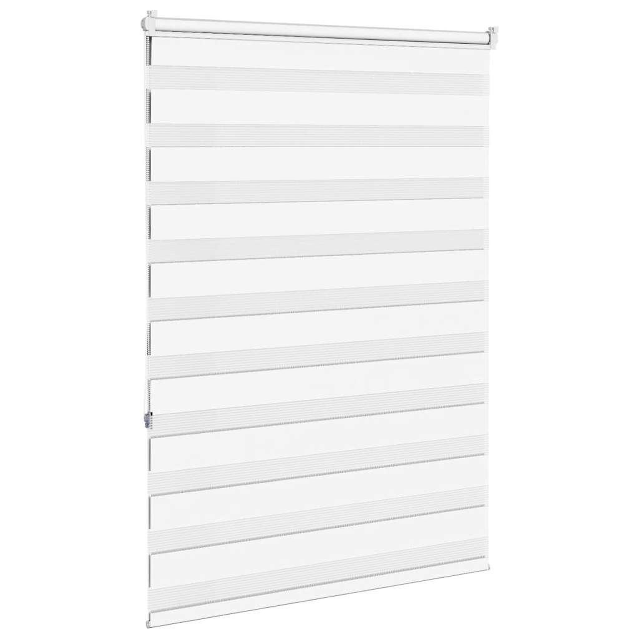 Voir la diapositive 4 : VIDAXL Store zebre blanc 115x150 cm largeur du tissu 110,9cm polyester