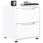 VIDAXL Table de chevet VISNES blanc 45x40x50 cm bois d'ingenierie
