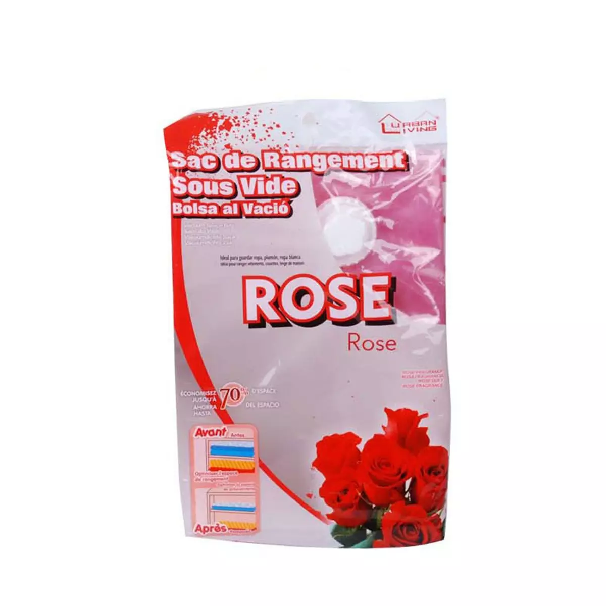 DIVERS Sac de compression - 60 x 50 cm - Senteur rose
