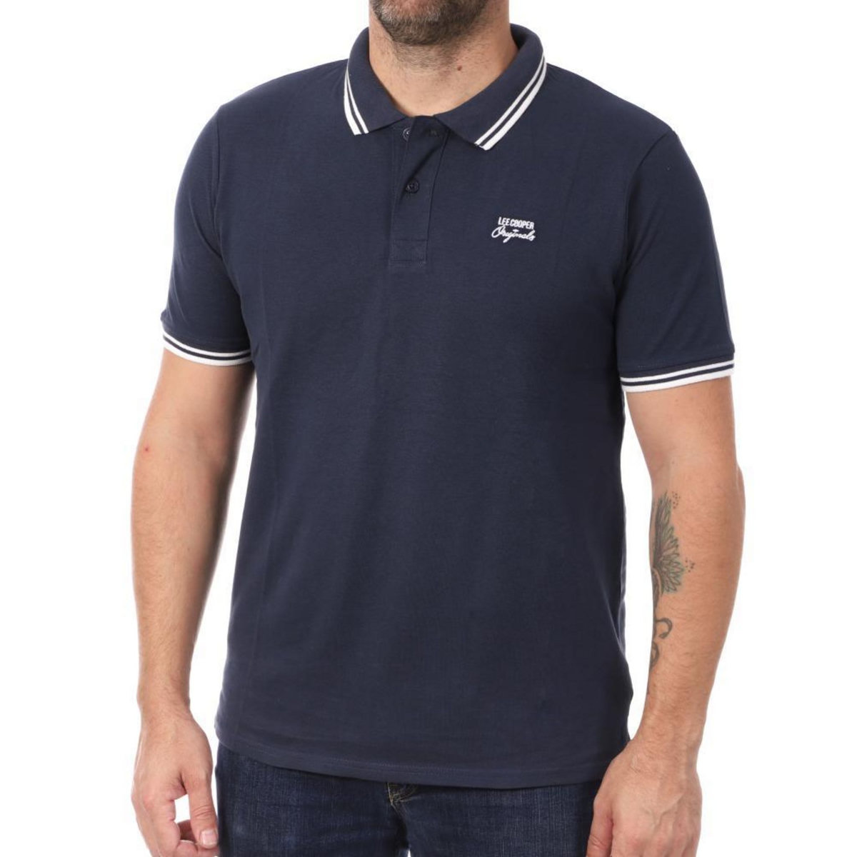 Lee Cooper Polo /Blanc Homme Lee Cooper Opan