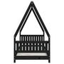 Voir la diapositive 5 : VIDAXL Cadre de lit pour enfants noir 80x200 cm bois de pin massif