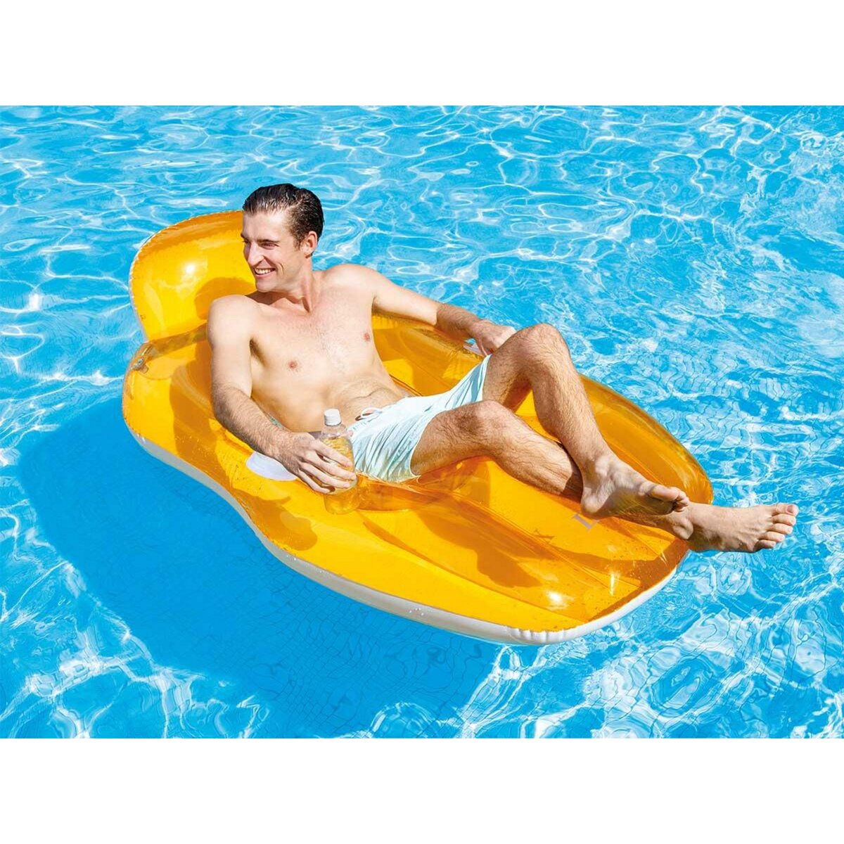 INTEX Fauteuil de piscine Lounge avec fond en maille Orange - Intex