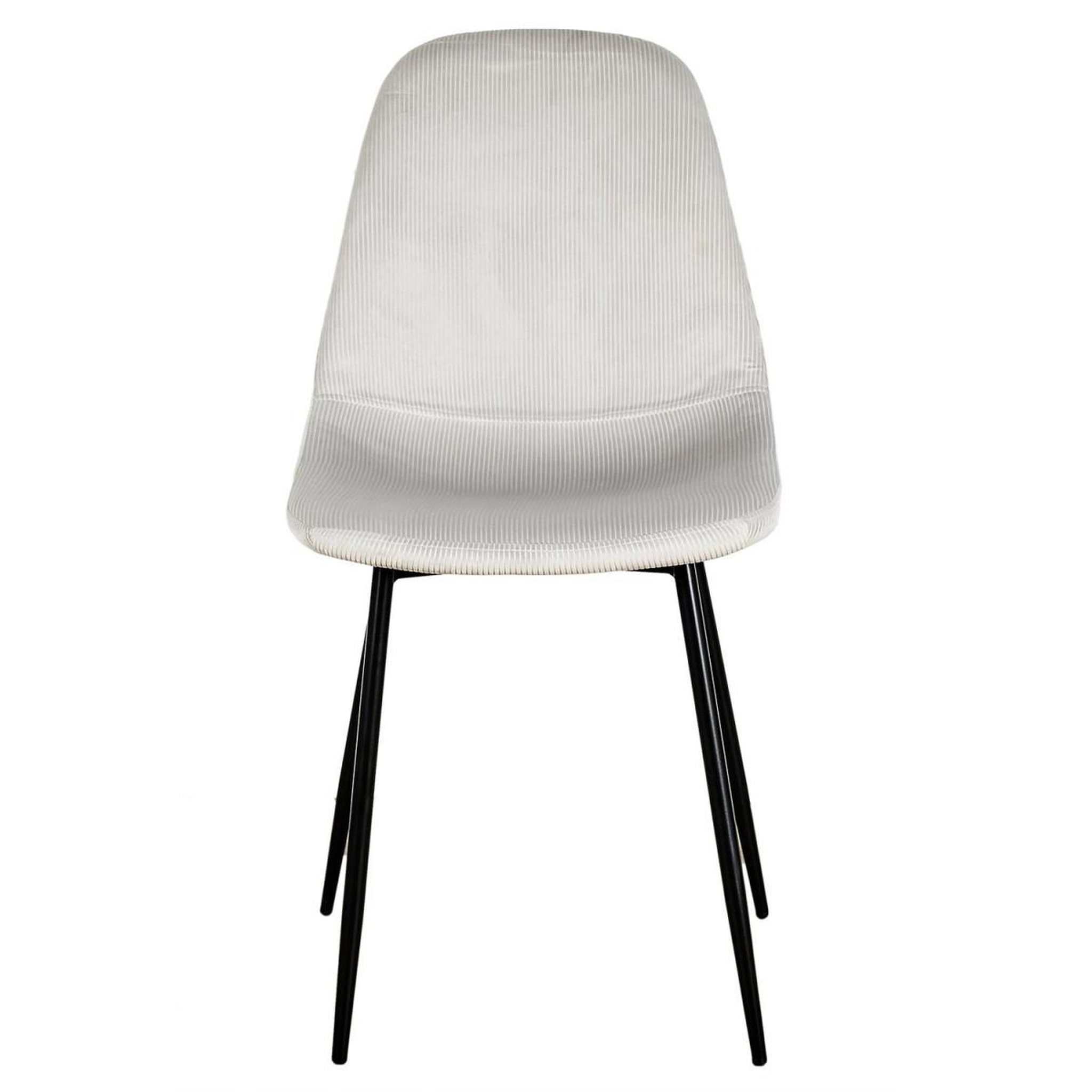 Voir la diapositive 3 : The Home Deco Factory Lot de 4 chaises velours  giulia  85cm gris clair