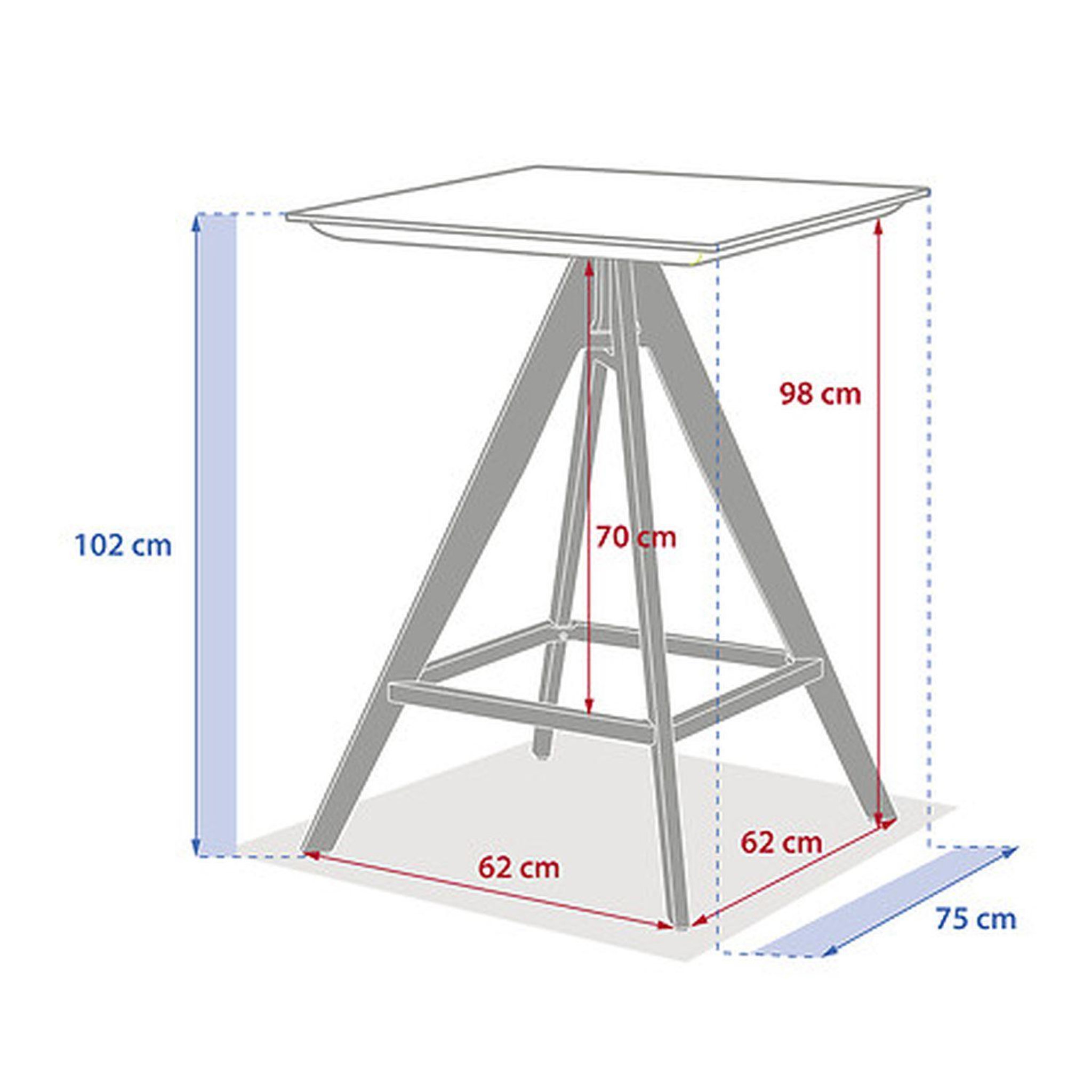 Voir la diapositive 2 : HESPERIDE Table de jardin haute en aluminium 2 places terzano - vanille et argile