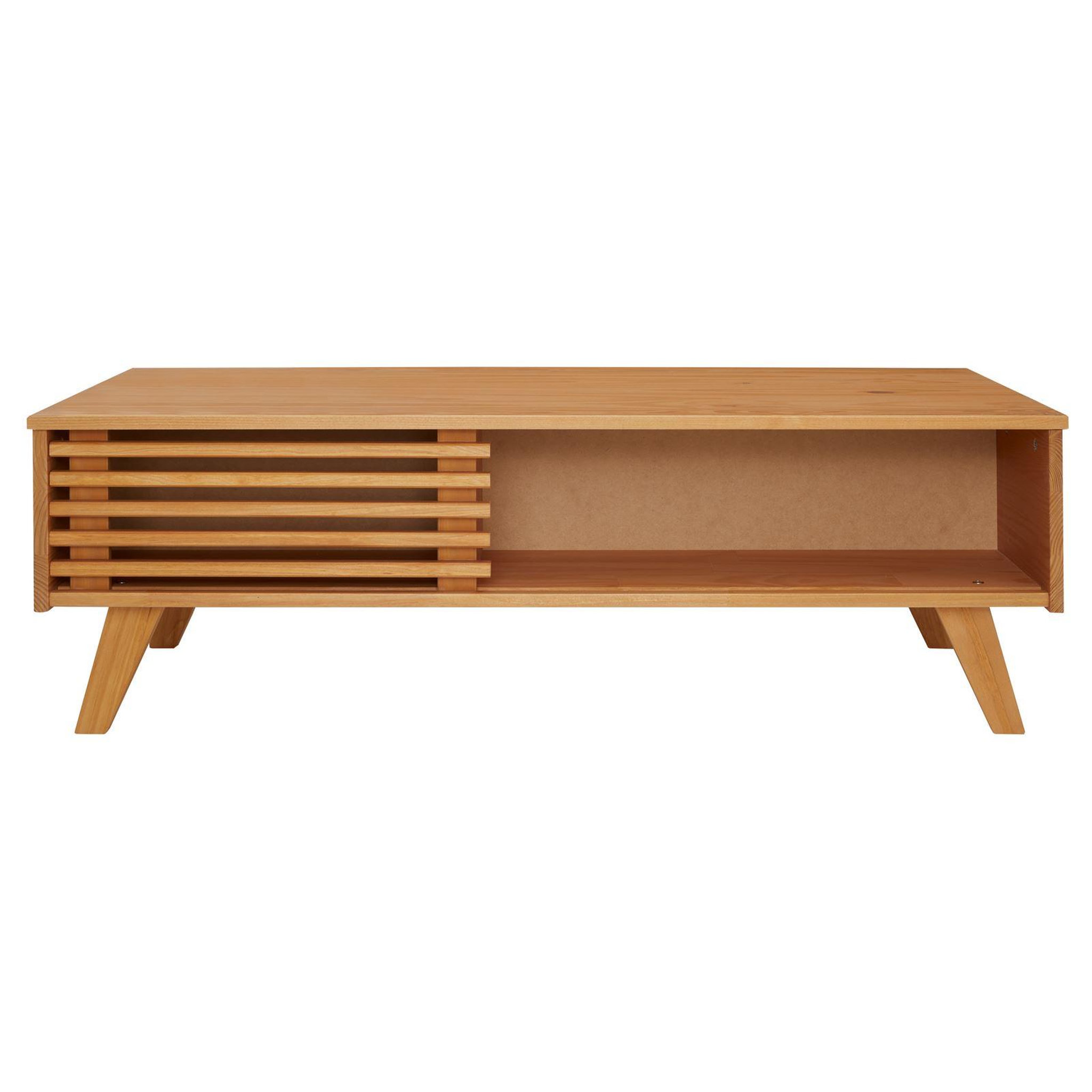 Voir la diapositive 3 : IDIMEX Table basse SEAN avec niches, en pin massif