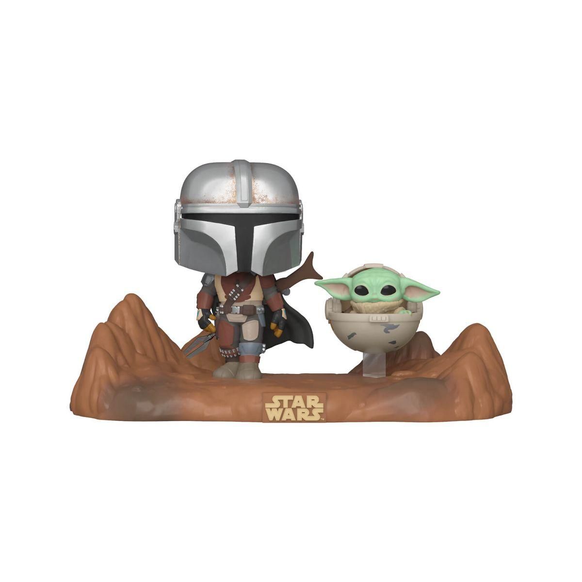 POP! GAMES Figurine Pop Le Mandalorian et Bébé Yoda Star Wars