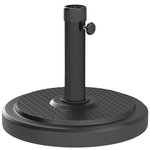 OUTSUNNY Pied de parasol mât dia. 38/48 mm - poids net 22 Kg - vis de serrage intégrée - HDPE noir