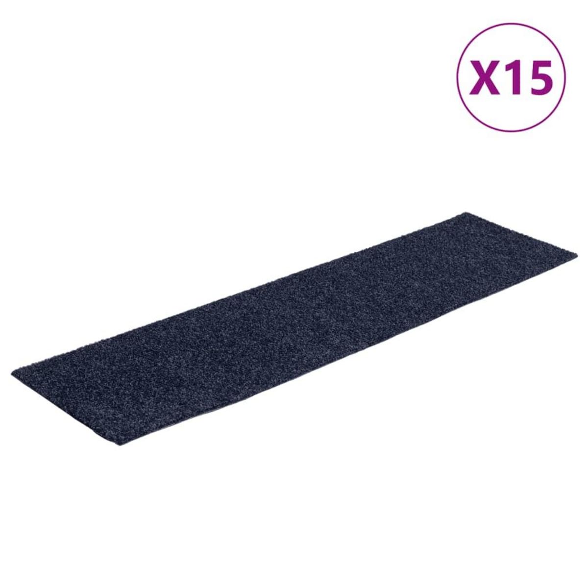 VIDAXL Tapis d'escalier autocollants Rectangulaire 15 pcs 76x20 cm