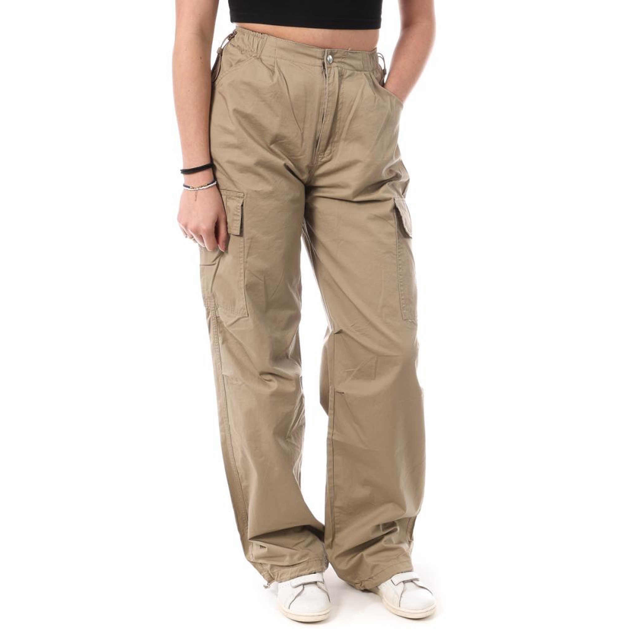 MONDAY PREMIUM Pantalon Cargo Marroné Femme Monday Premium 3178. Coloris disponibles : Marron