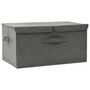 Voir la diapositive 2 : VIDAXL Boîte de rangement Tissu 50x30x25 cm Anthracite