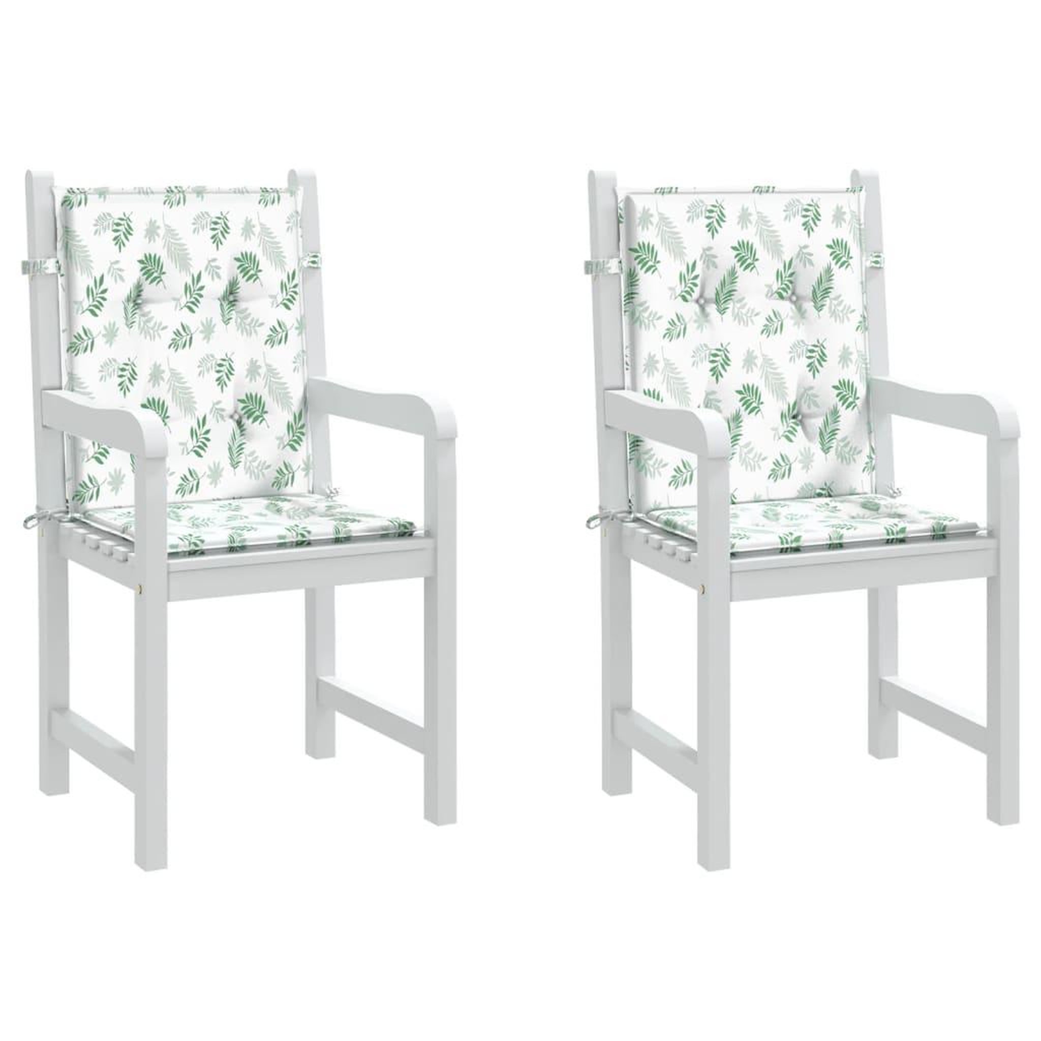 Voir la diapositive 3 : VIDAXL Coussins de chaise a dossier bas lot de 2 modele de feuille