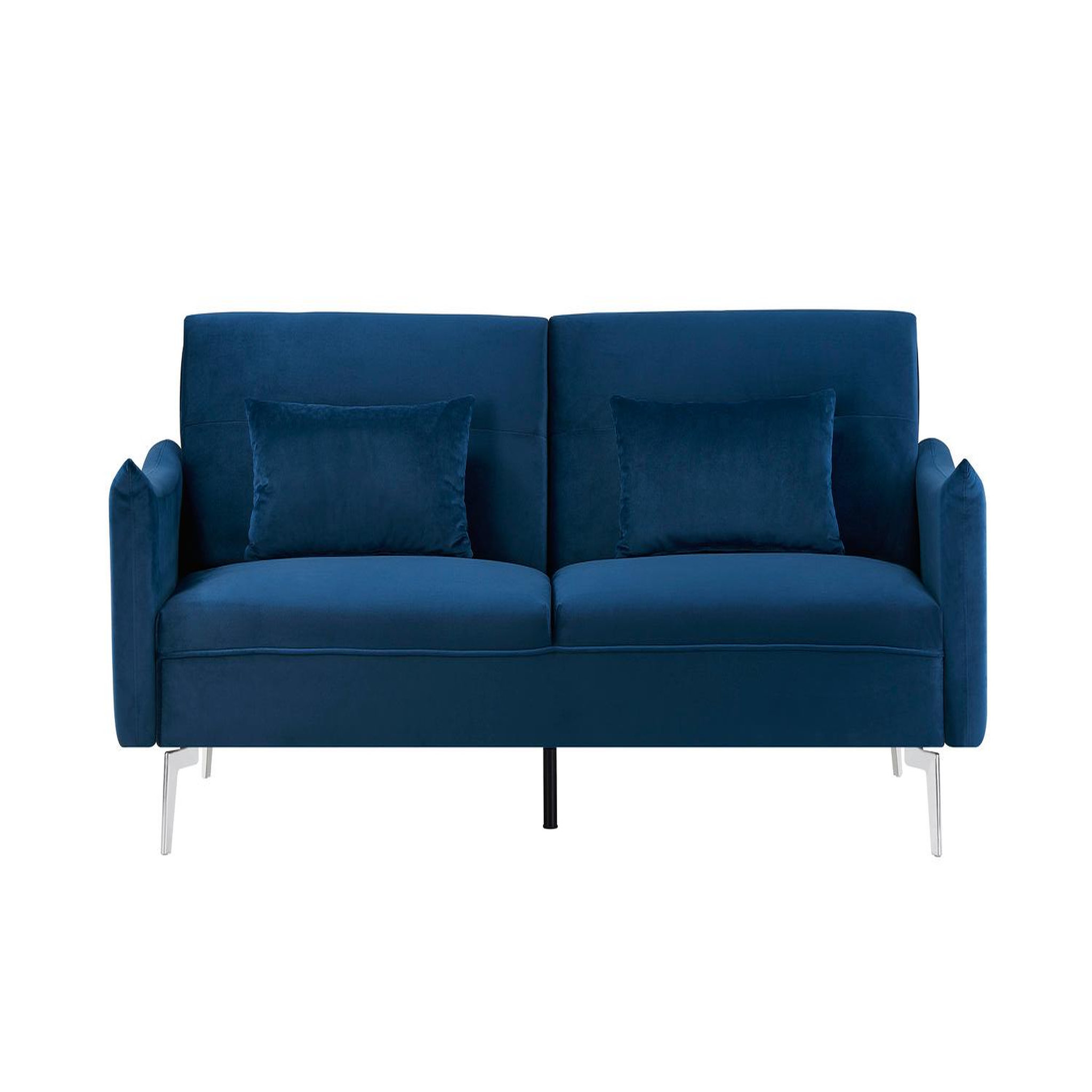 CONCEPT USINE Canapé design convertible 3 places en velours bleu betty