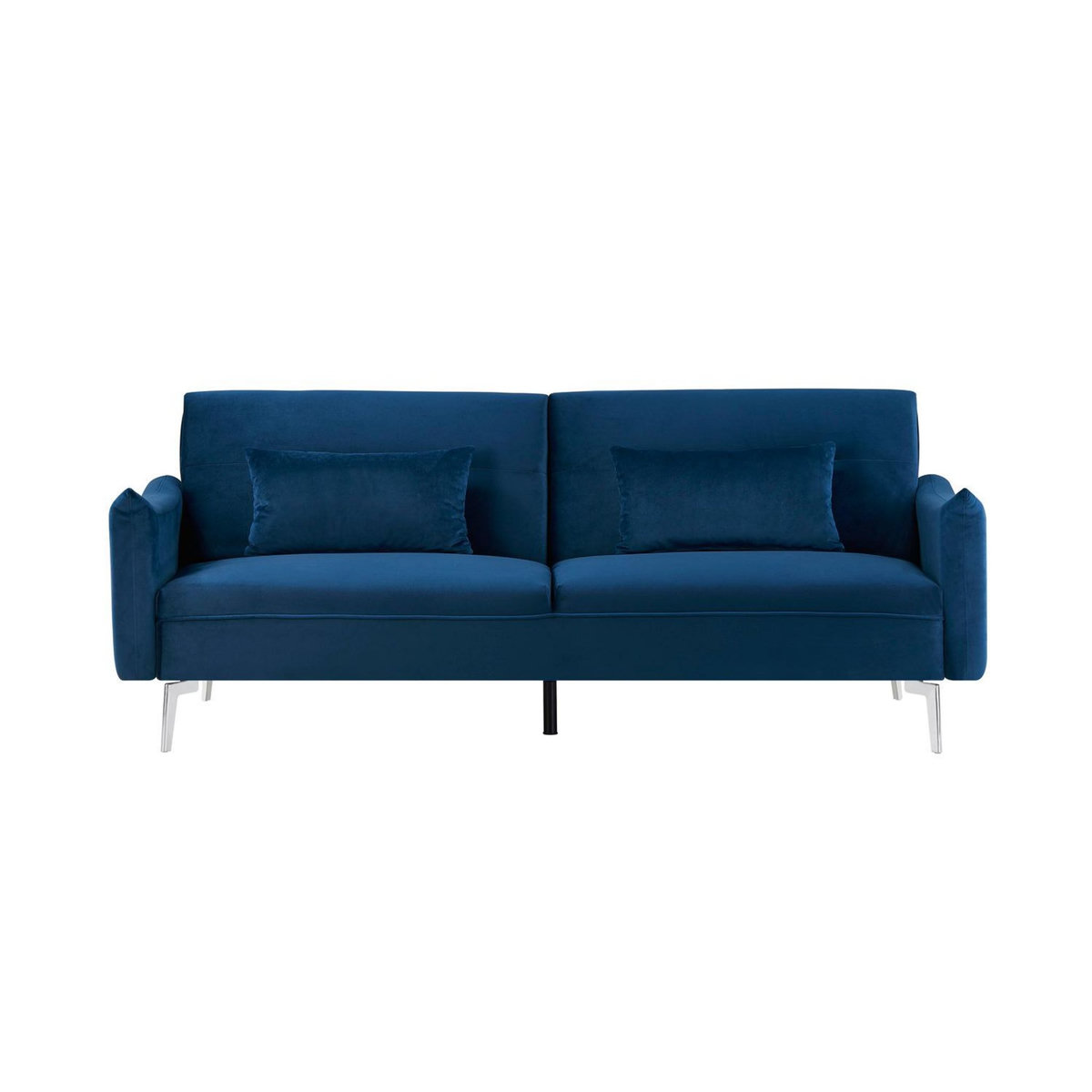 CONCEPT USINE Canapé design convertible 3 places en velours bleu BETTY