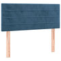Voir la diapositive 4 : VIDAXL Tete de lit a LED Bleu fonce 80x5x78/88 cm Velours