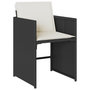 Voir la diapositive 4 : VIDAXL Ensemble a manger de jardin 15 pcs coussins noir resine tressee