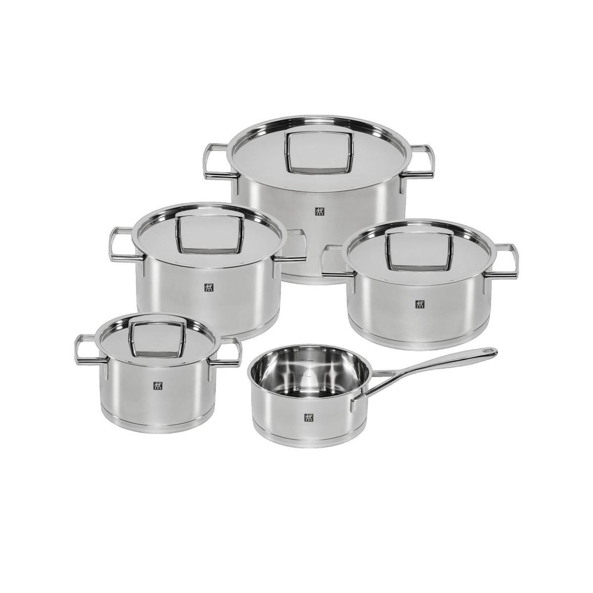 ZWILLING Ensemble de casseroles Zwilling acier inoxydable finition polie brillante