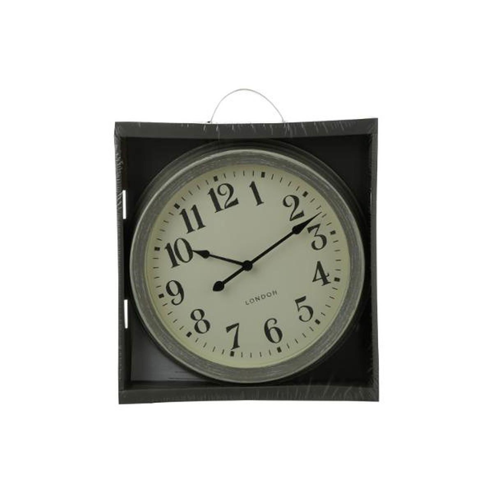 Voir la diapositive 2 : ATMOSPHERA Horloge murale vintage  brossé  35cm gris