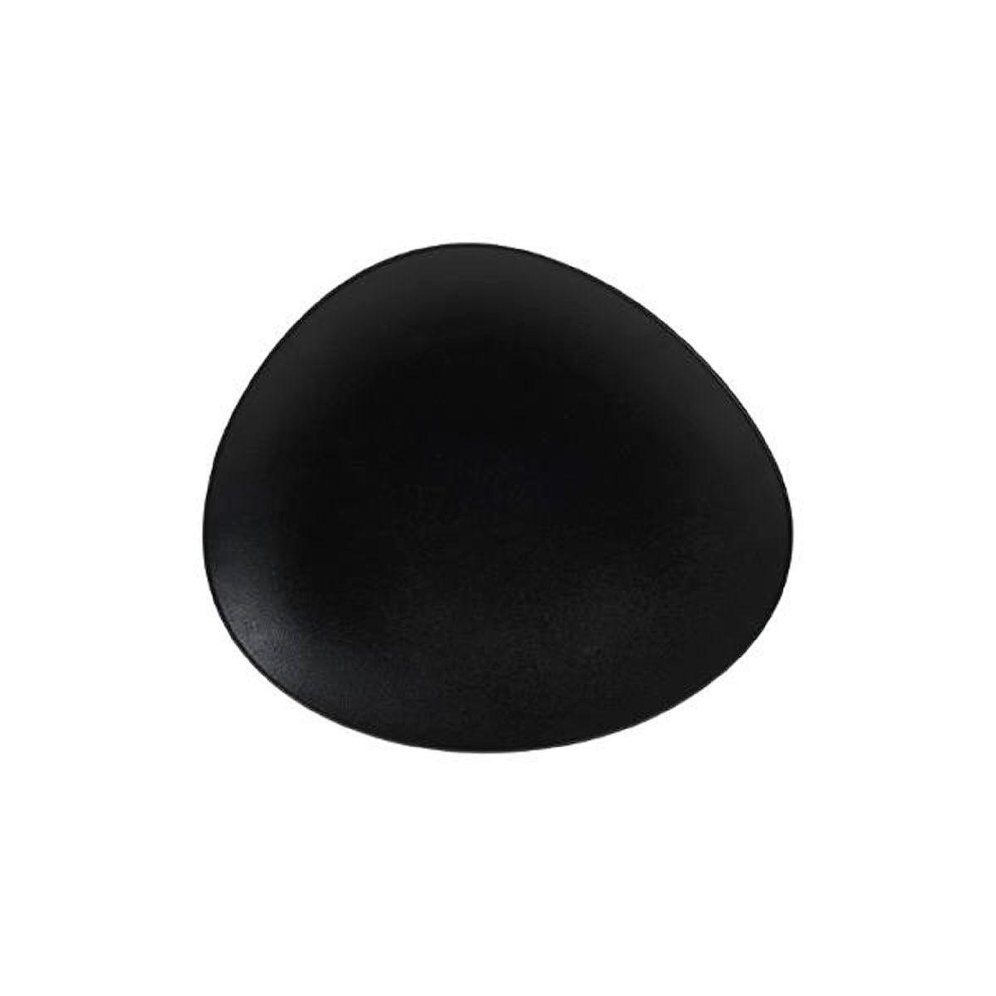 Voir la diapositive 1 : SECRET DE GOURMET Lot de 6 assiettes plates  galet  28cm noir